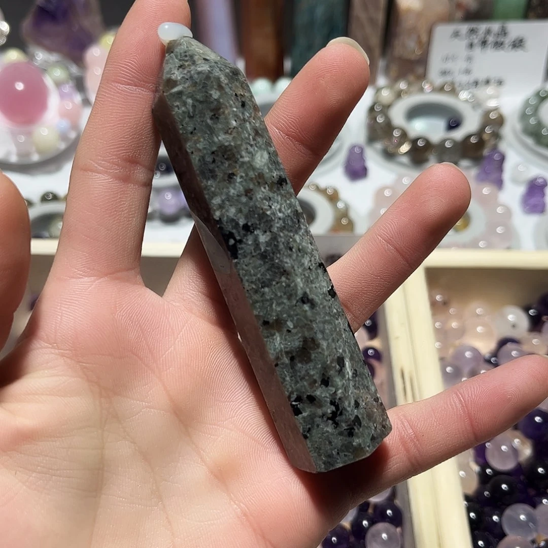 珠宝半成品水晶未镶嵌开播福利火焰石柱子