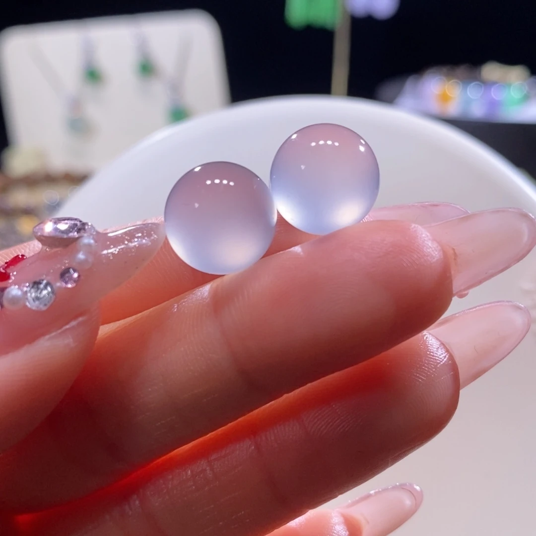 翡翠未镶嵌颈饰翡翠高冰白月光珠多样性发其一