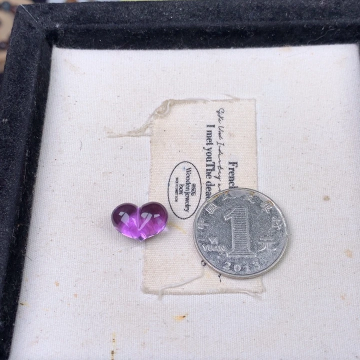 未镶嵌珠宝半成品水晶巴西紫水屁桃