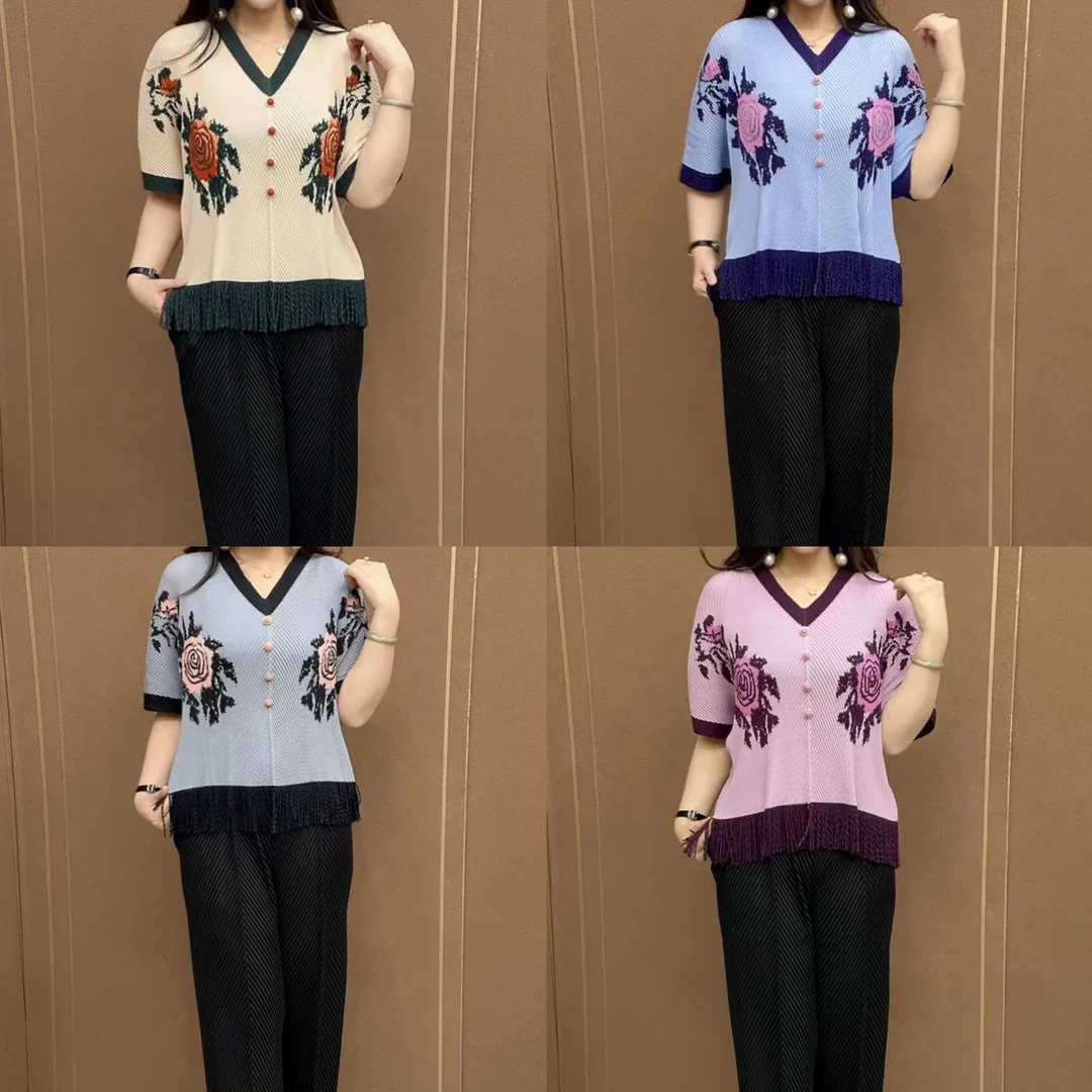 时尚新款流苏款褶皱衫