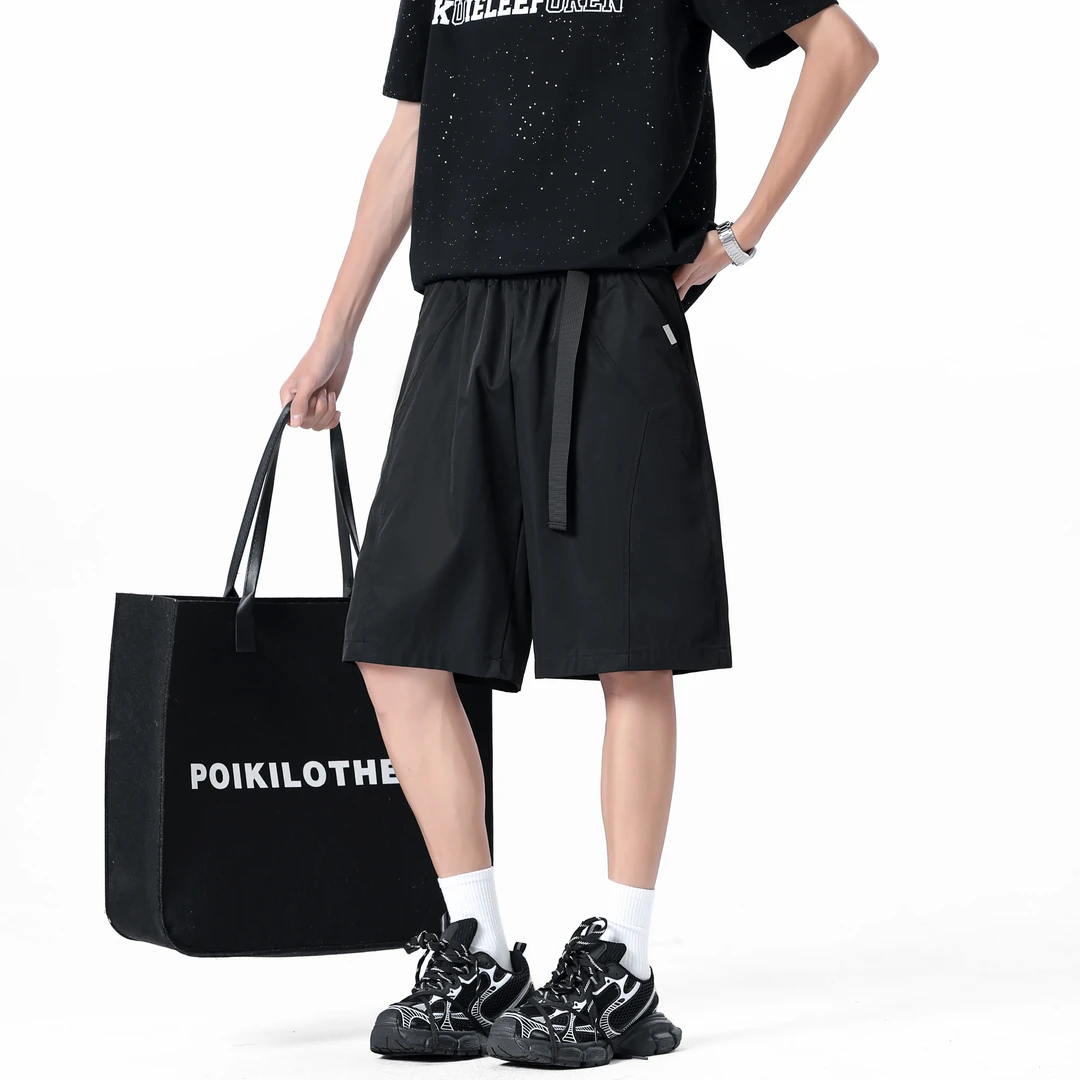 hio潮牌-【夏季薄款】夏季凉感男女同款短裤潮款百搭速干冰凉五分裤