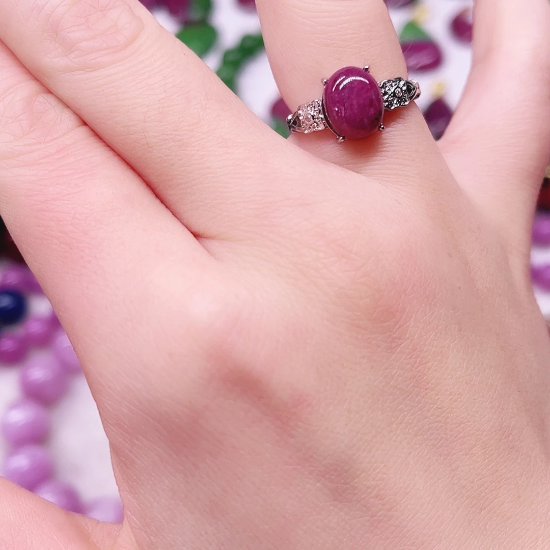 银S925镶嵌红宝石戒指