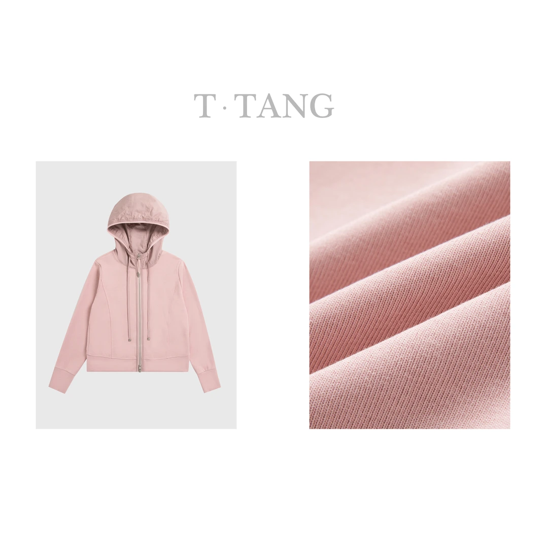 春季新款370g华棉针织料运动时尚休闲显瘦透气连帽外套【6851】FF