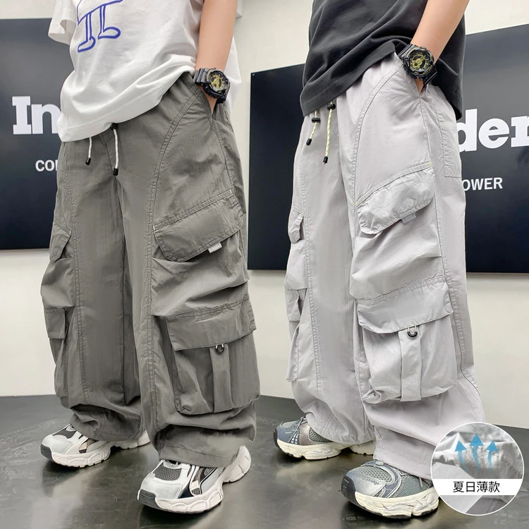 男童夏季裤子工装速干裤2025新款儿童装夏款防蚊裤中大童裤子7127