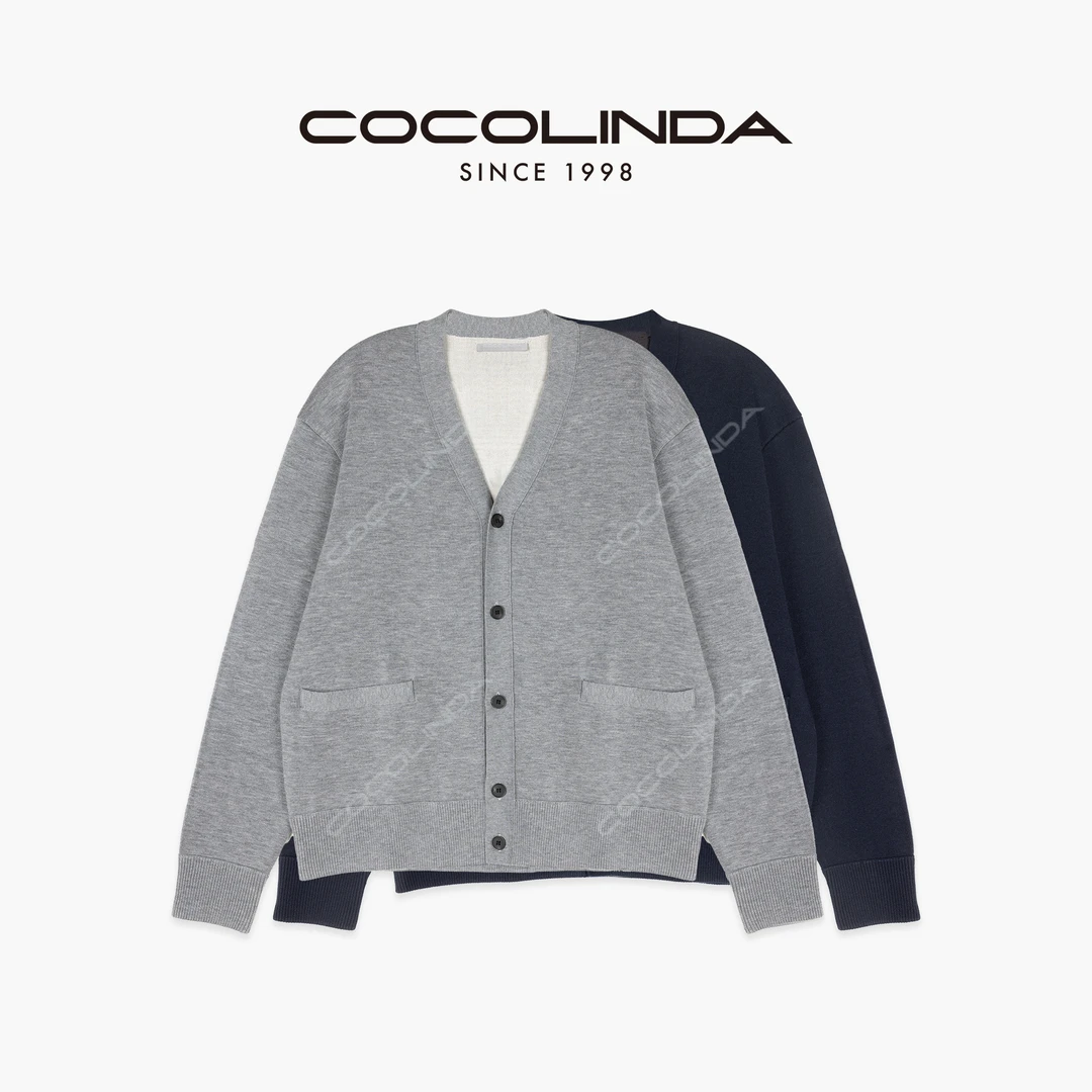 COCOLINDA|【双面双织】空气层提花工艺 老钱风CP款加厚开衫 C2078