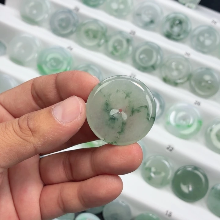 翡翠未镶嵌颈饰缅甸天然A货翡翠35.5-5.9