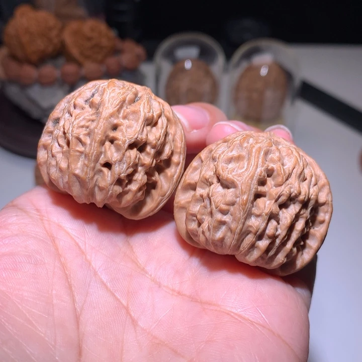 文玩核桃把件白狮子