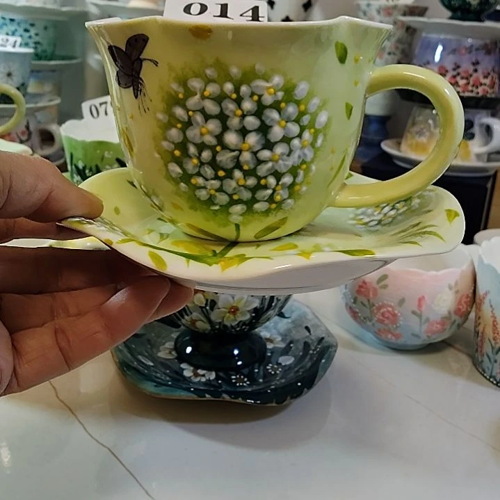 瓷杯子景德镇陶瓷釉下彩咖啡杯