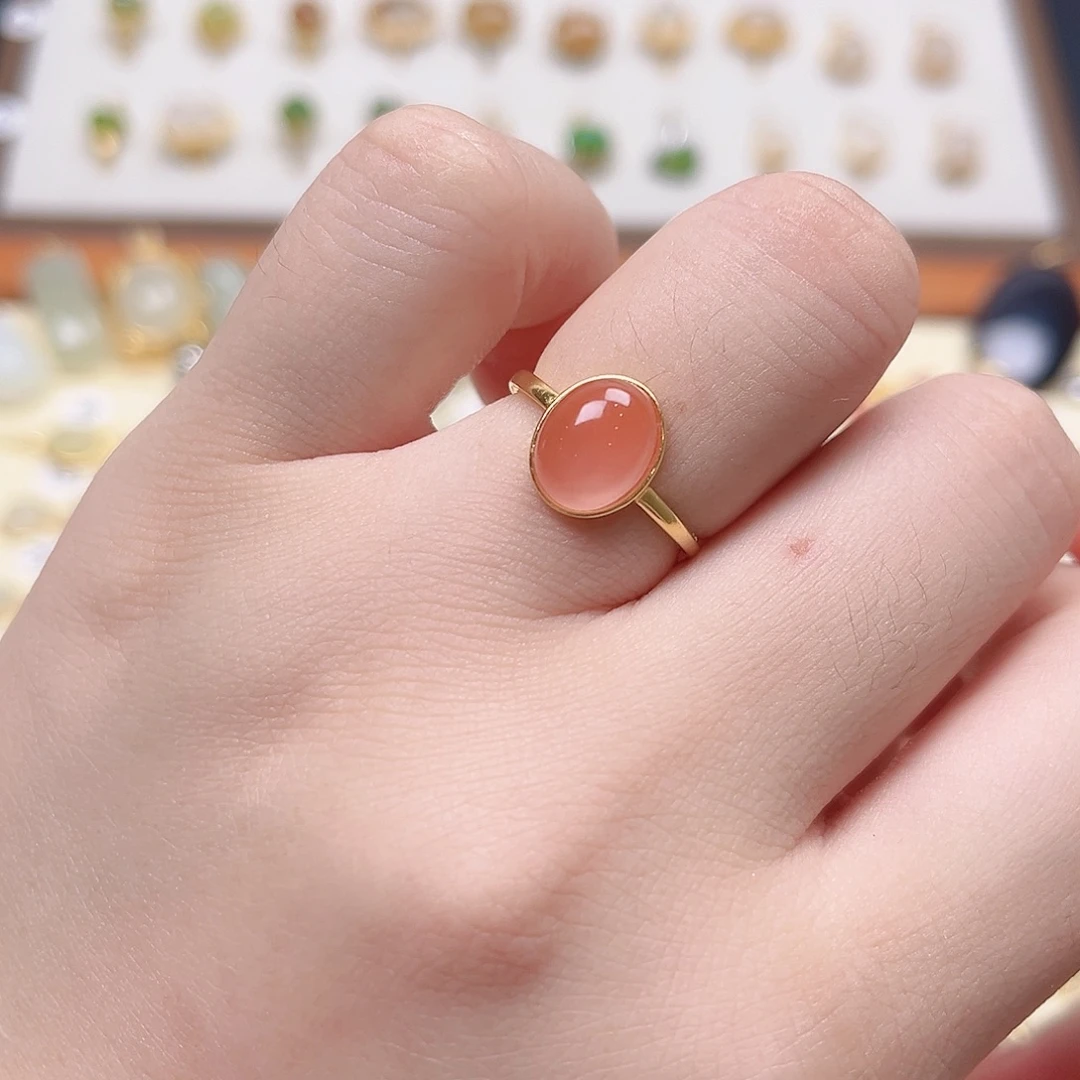 南红玛瑙银S925镶嵌戒指