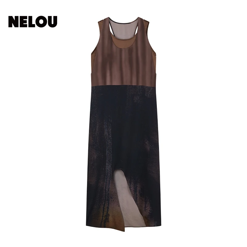 NELOU偶律连衣裙 夏季新款设计感裙子知性风衣服小众女装