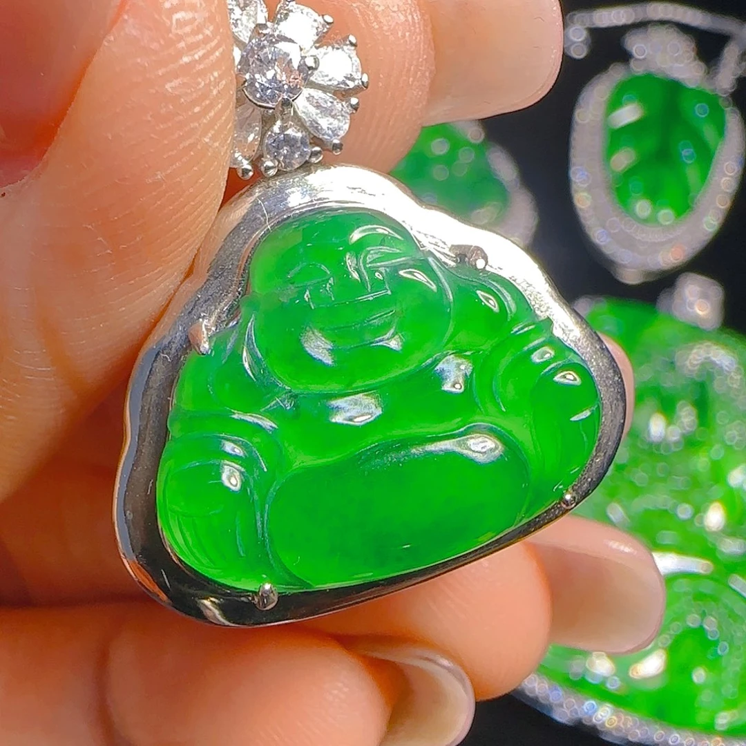 翡翠吊坠(赠链)银S925镶嵌