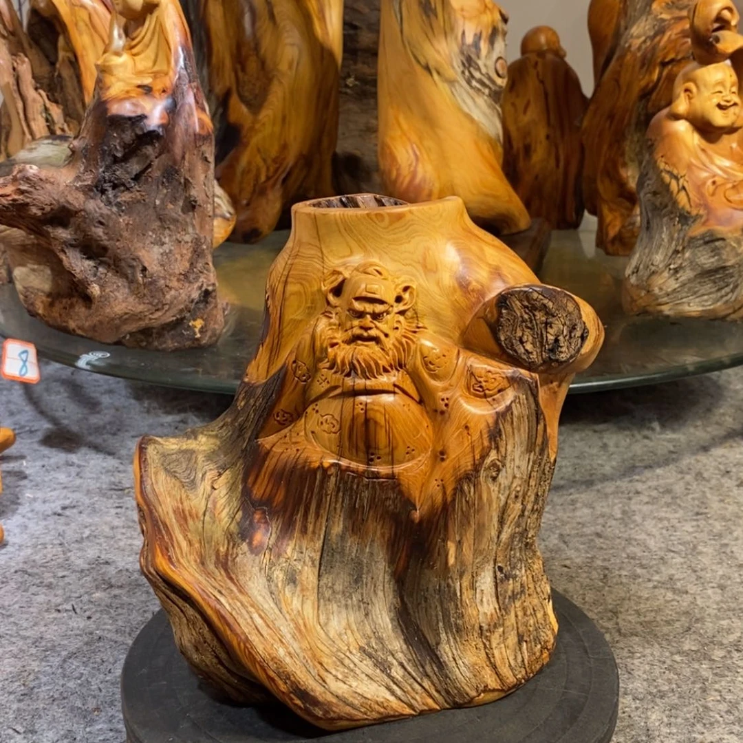 【闪购商品】柏木（崖柏）上*签木雕工艺品摆件家居根雕艺术手把件