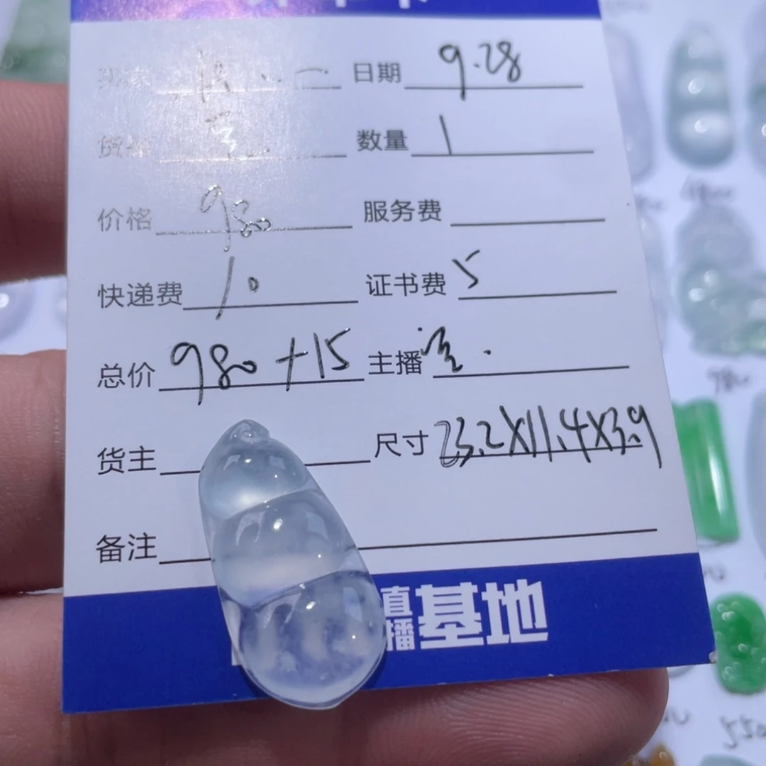翡翠未镶嵌颈饰翡翠豆子