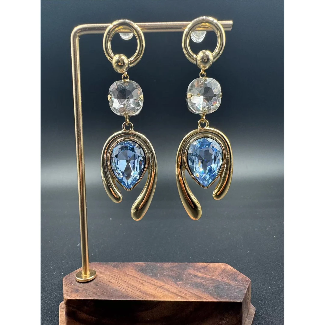 铜合金亚克力耳饰 铜合金亚克力 5419 时尚百搭流苏耳环