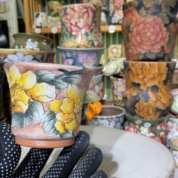 红陶景德镇艺术手绘作品