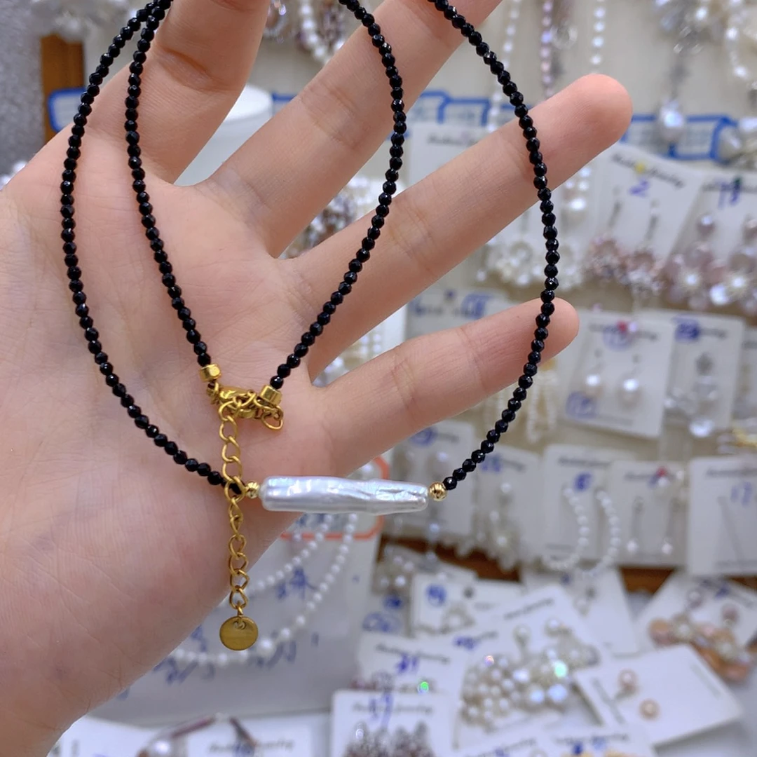 淡水珍珠颈饰银S925镶嵌