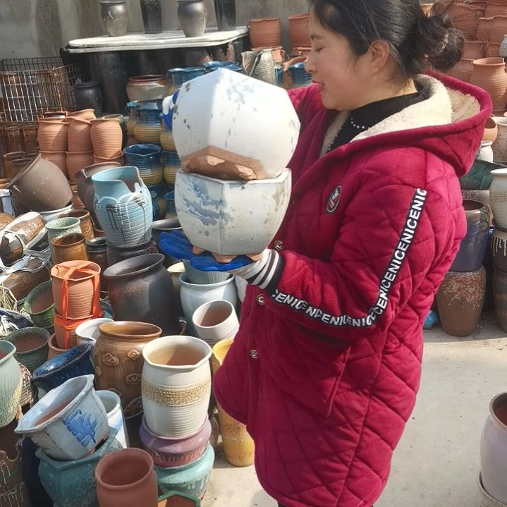 红陶口17高14瑕疵两个