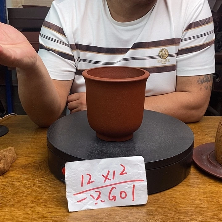 紫砂花盆货号一只G01