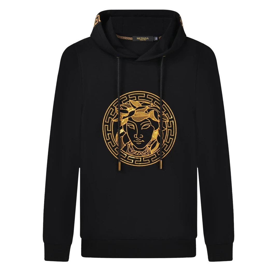 【石墨烯面料】MeduSa/美杜莎秋冬新款男装连帽卫衣百搭长袖男52206