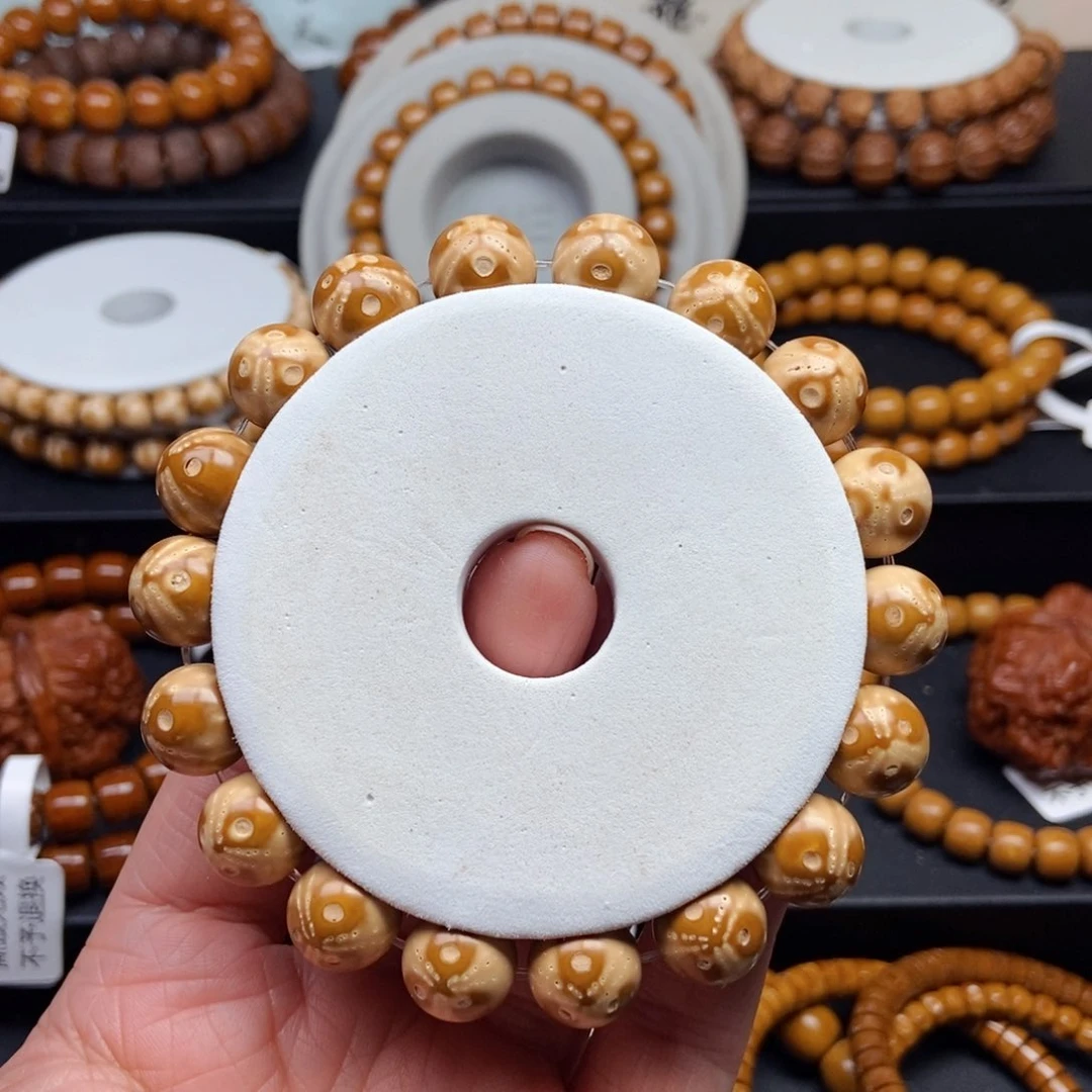 紫金鼠手串12mm精品熊猫花皮