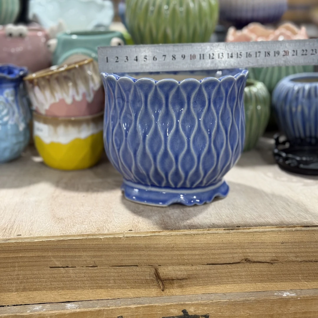 陶瓷老桩多肉花盆复古粗陶透气肉肉植物花盆套组客厅阳台绿植花盆