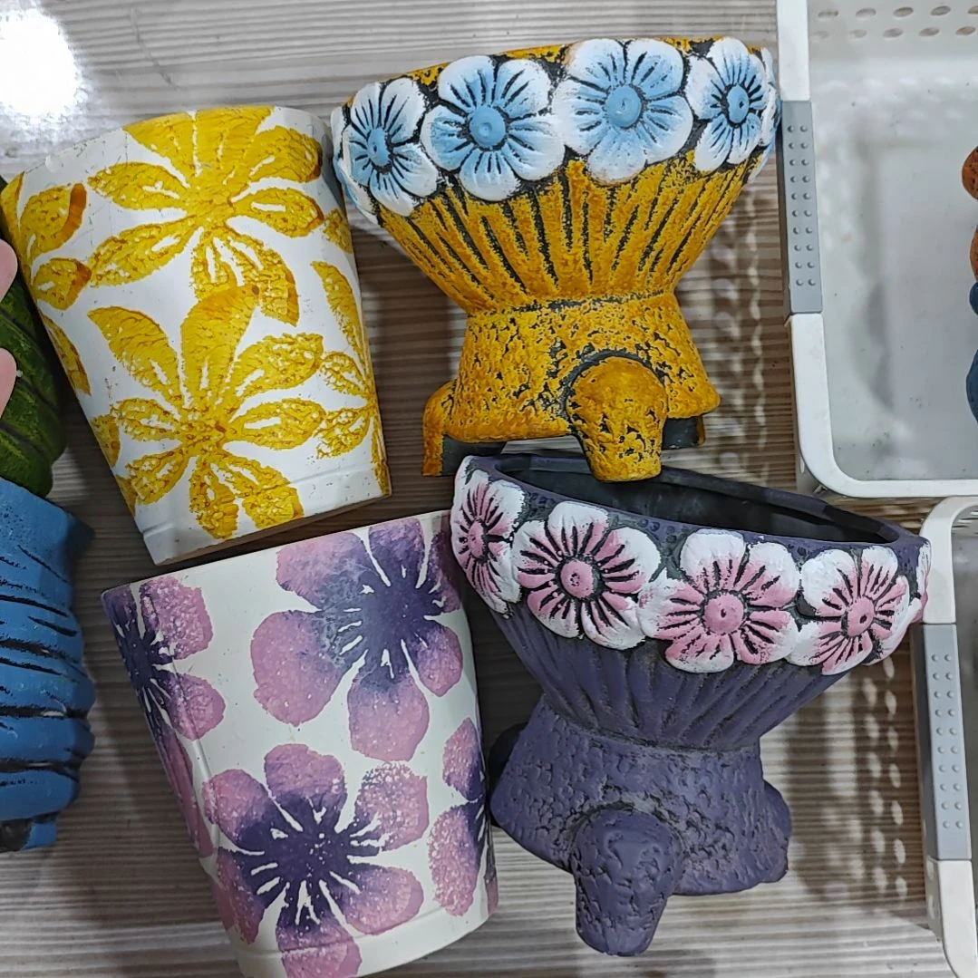 红陶吸水透气的白陶花盆凑满12发货