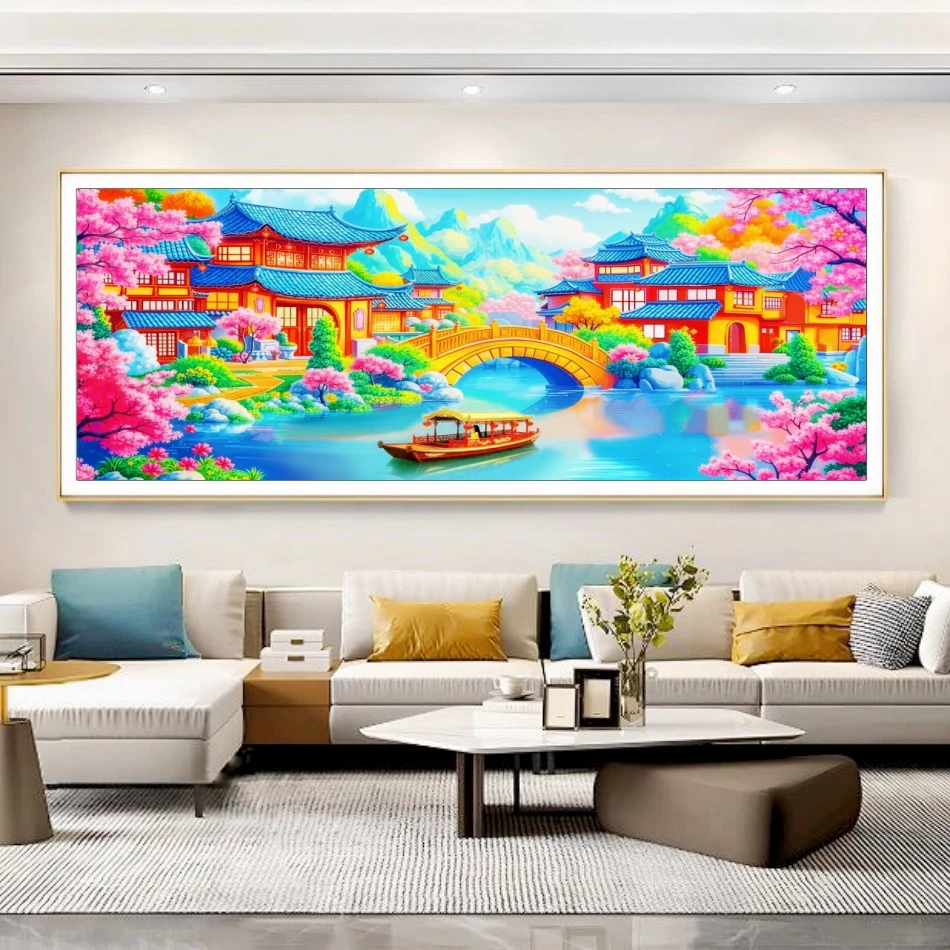 【针情针艺定制】忆江南金桥版十字绣2025新款36色山水画高级感轻奢