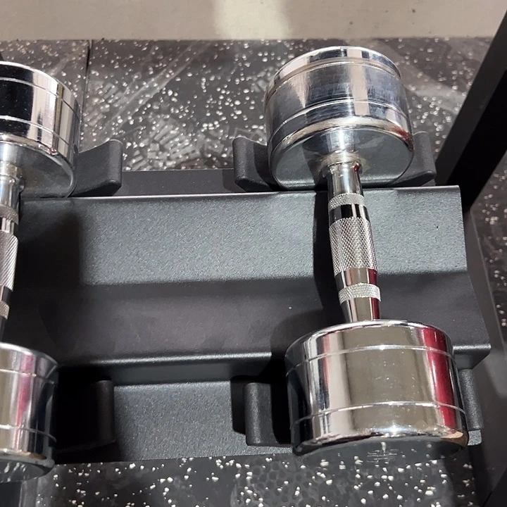 全新电镀纯钢小头哑铃10公斤一对