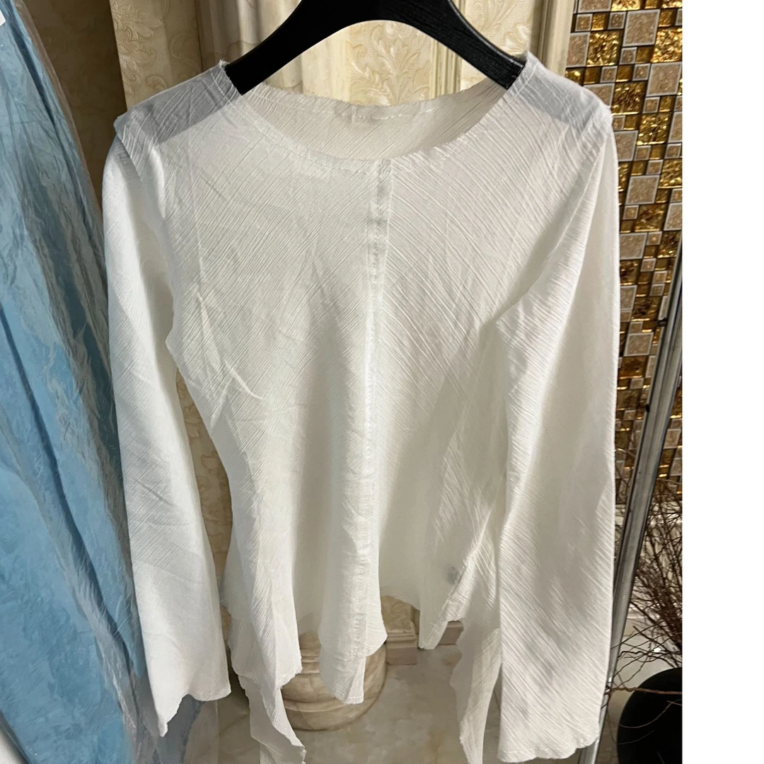 夏季韩系清新麻天丝上衣