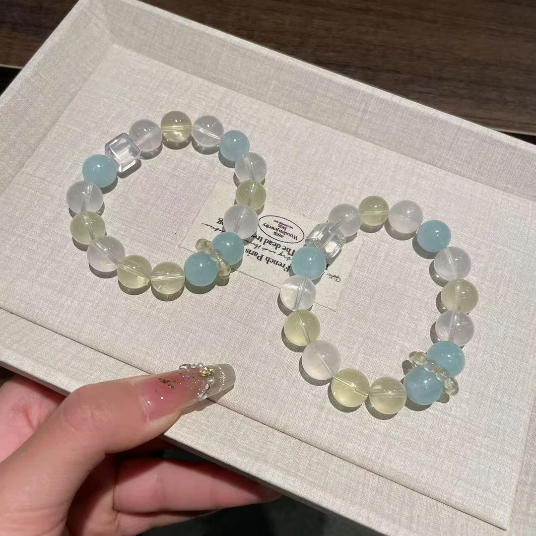 YIMI 天然水晶海盐芝士多宝手链x1818（11-12毫米）