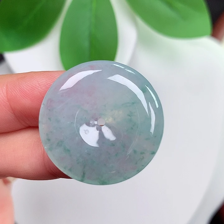 颈饰未镶嵌翡翠平安扣 27.4x4.9mm