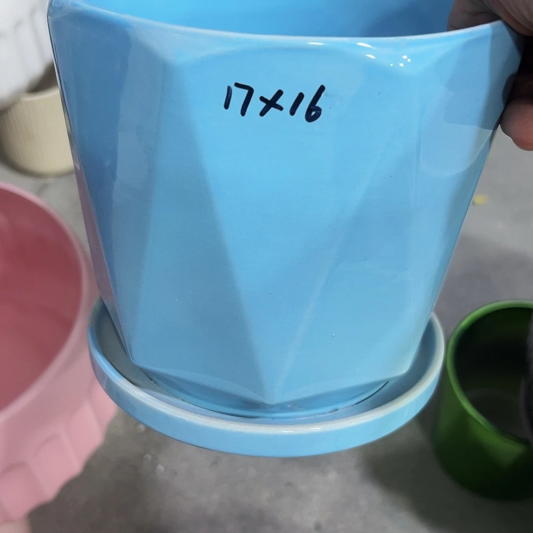 外贸尾单陶瓷花盆凑10米包邮