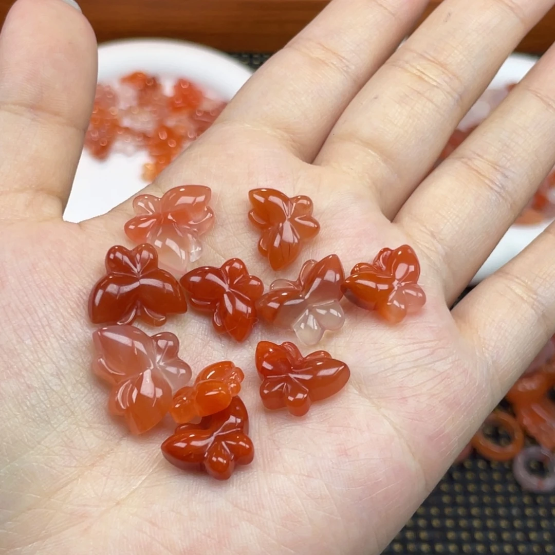 南红玛瑙未镶嵌配饰蝴蝶组合