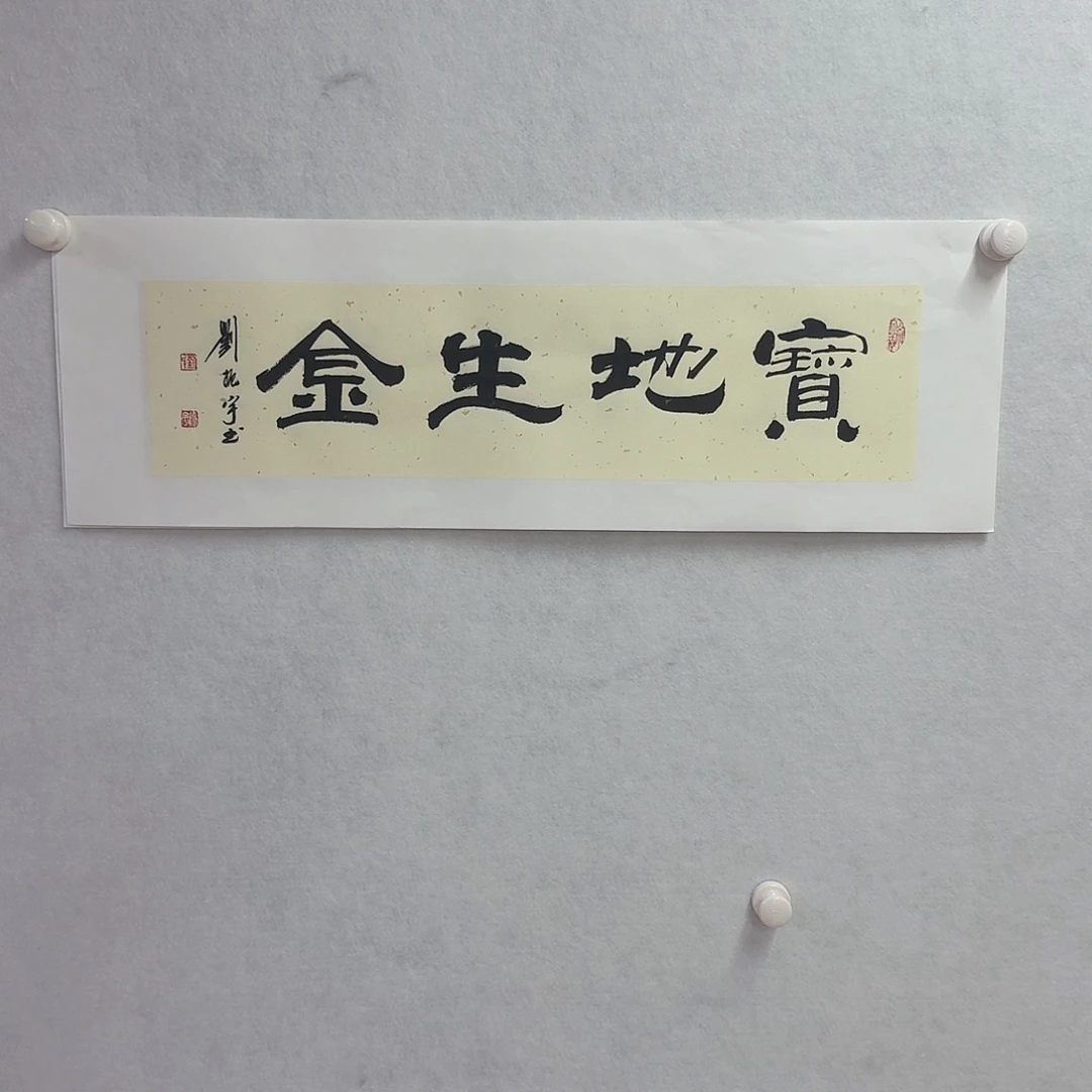 书法宝地生金17×68cm