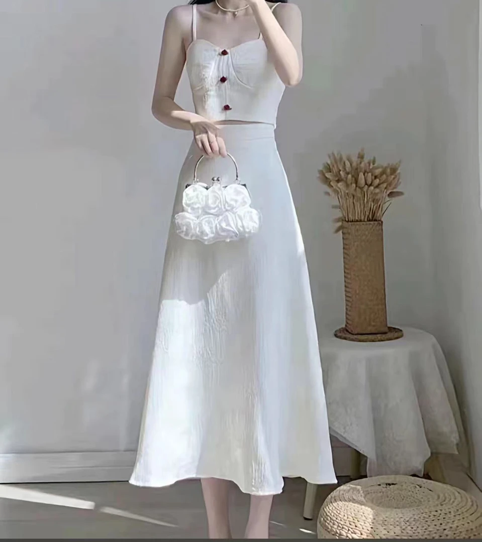 非图片款直播间扣号文艺复古法式连衣裙小礼服收腰时尚套装小清新