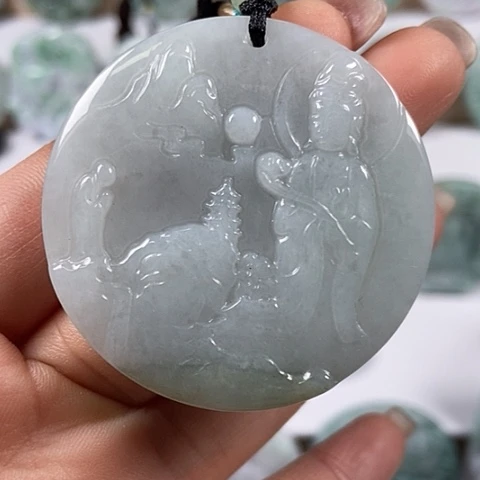 翡翠颈饰未镶嵌观音福利