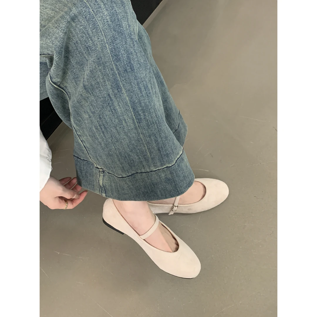 6158-2#法式简约气质圆头显瘦软底舒适单鞋