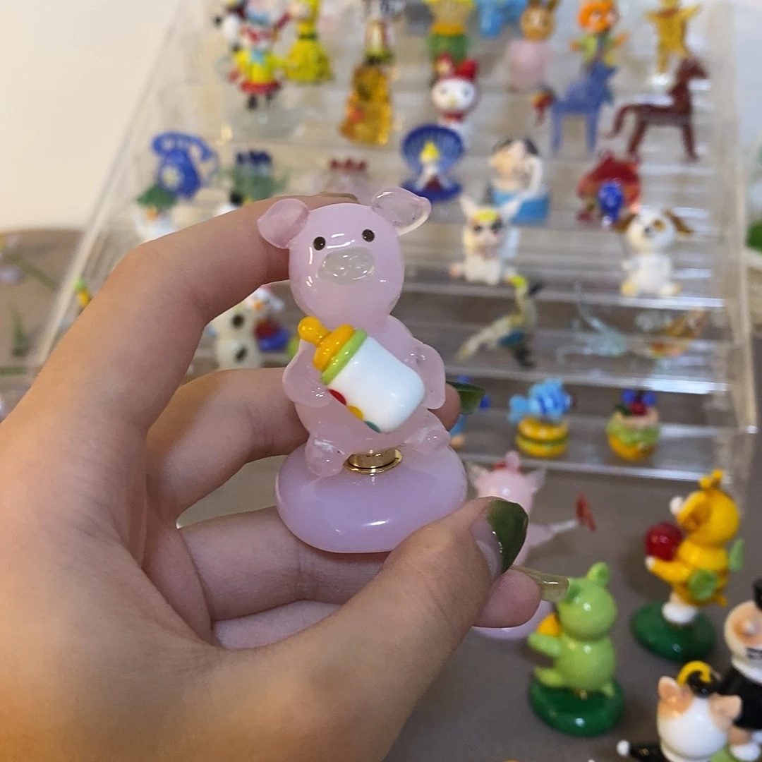琉璃手工艺品旋转猪