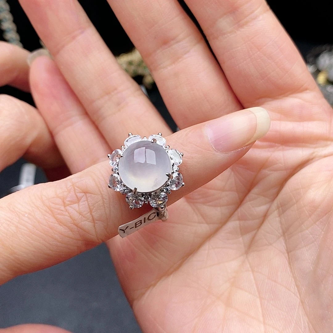 翡翠银S925镶嵌戒指