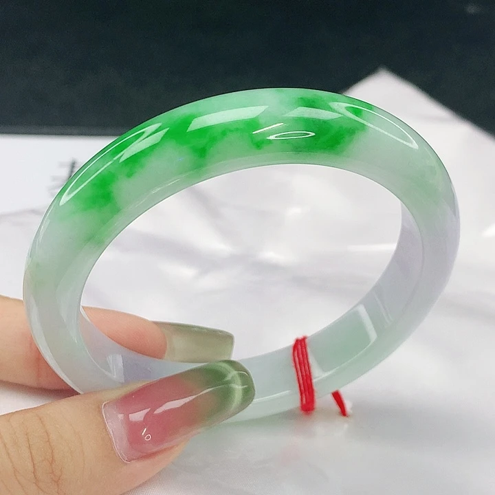 翡翠未镶嵌手镯圈56.6，19021