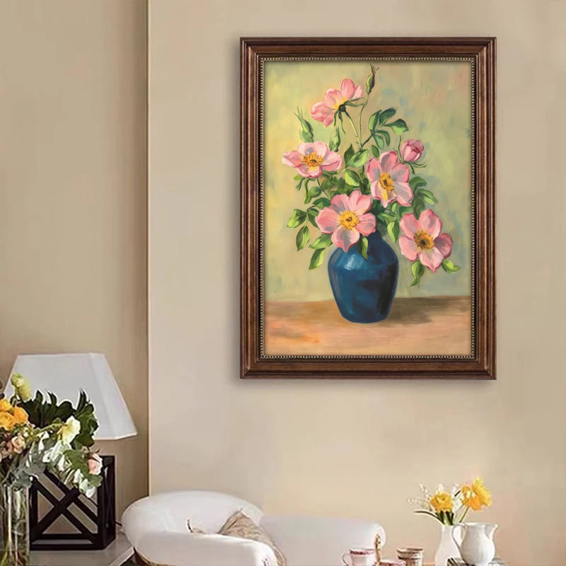 AE-015博物馆级艺术画花奔餐厅墙壁挂画新款餐厅挂画玄关画