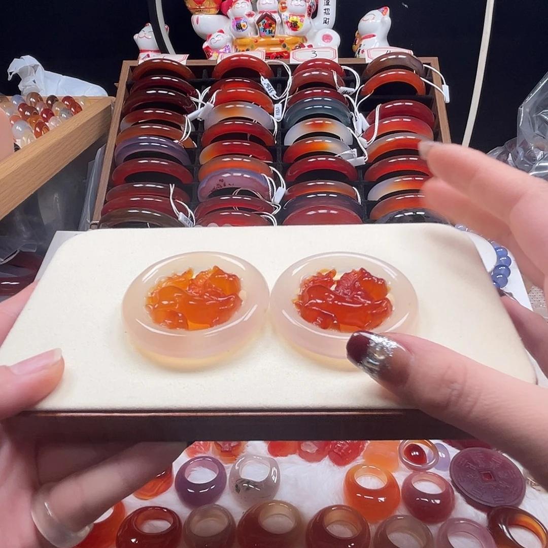 用***4玛瑙/玉髓未镶嵌戒指