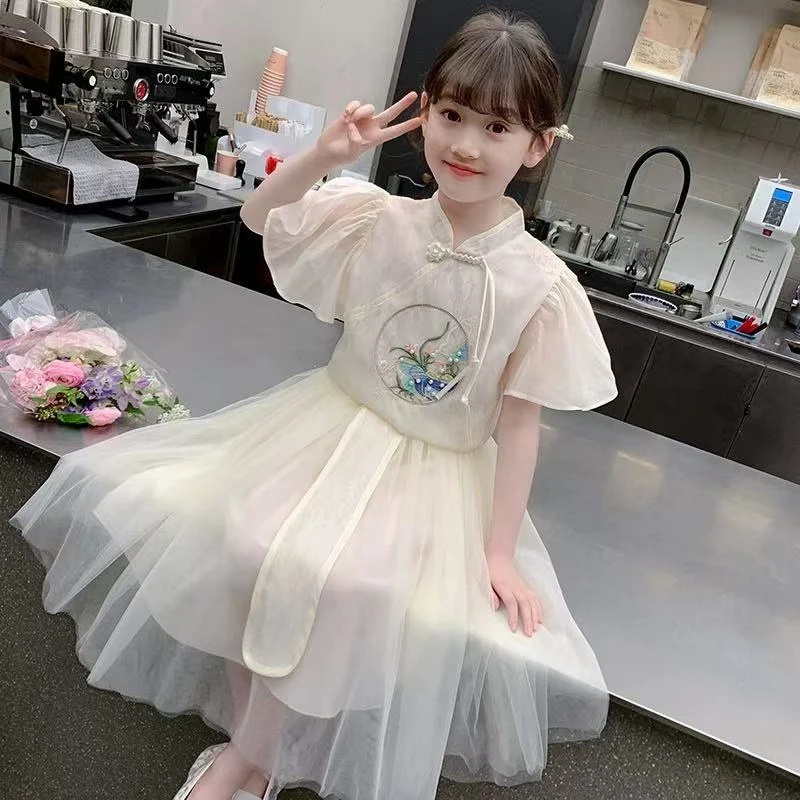 506103  韩版女童时尚洋气日常百搭休闲宽松夏季国风套装