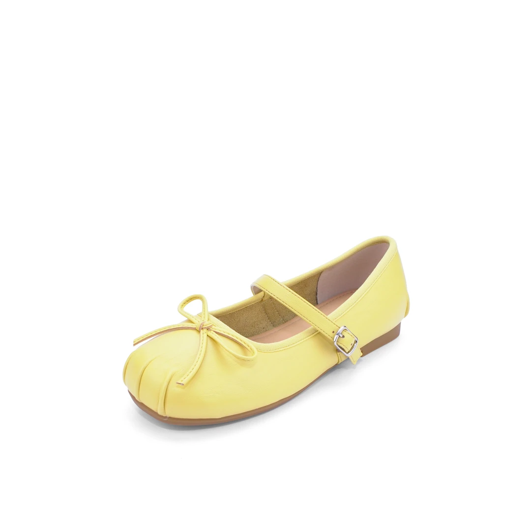 【芭蕾风平底】蝴蝶结软皮复古浅口单鞋D7-92309-1