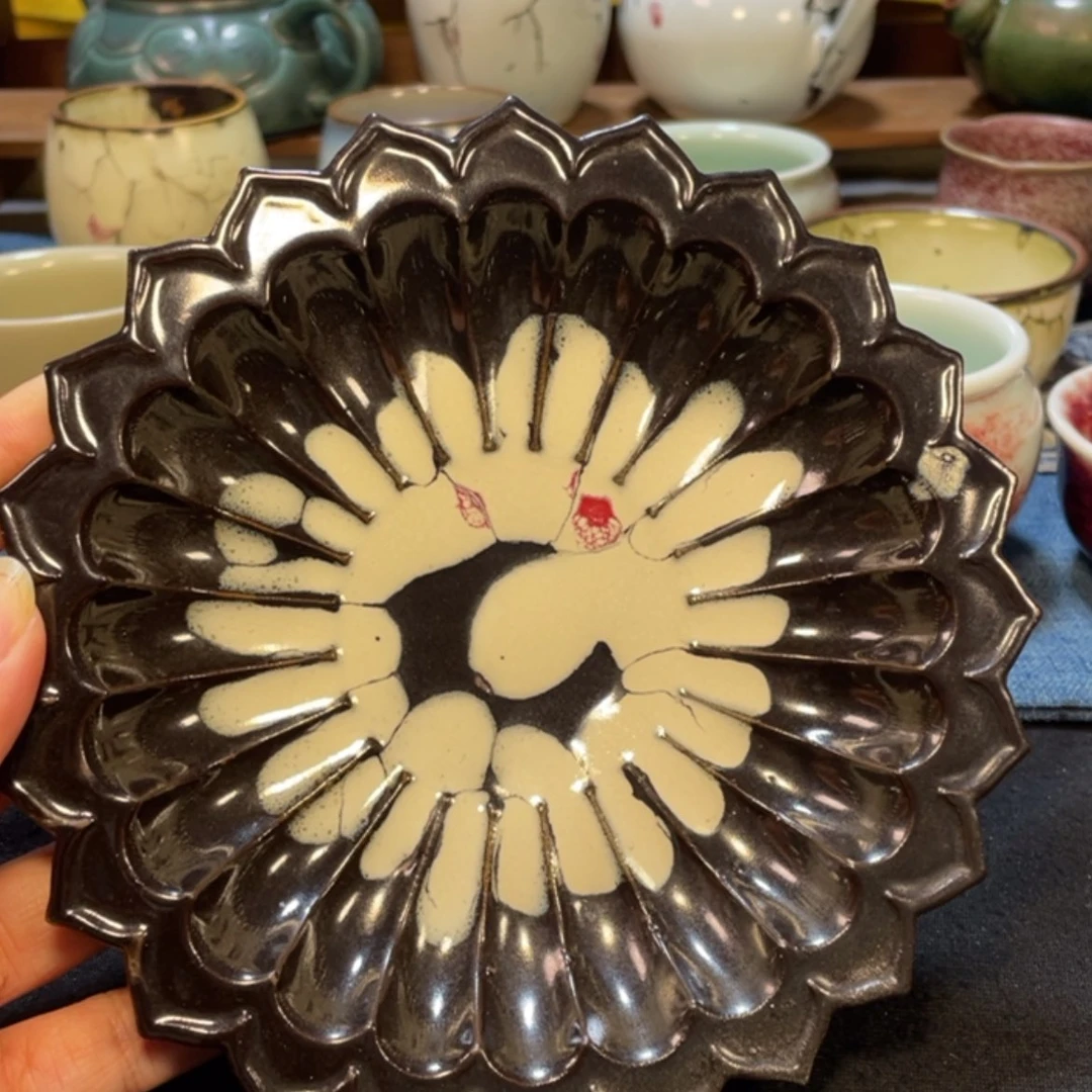 【闪购商品】摆件钧瓷莲花壶承