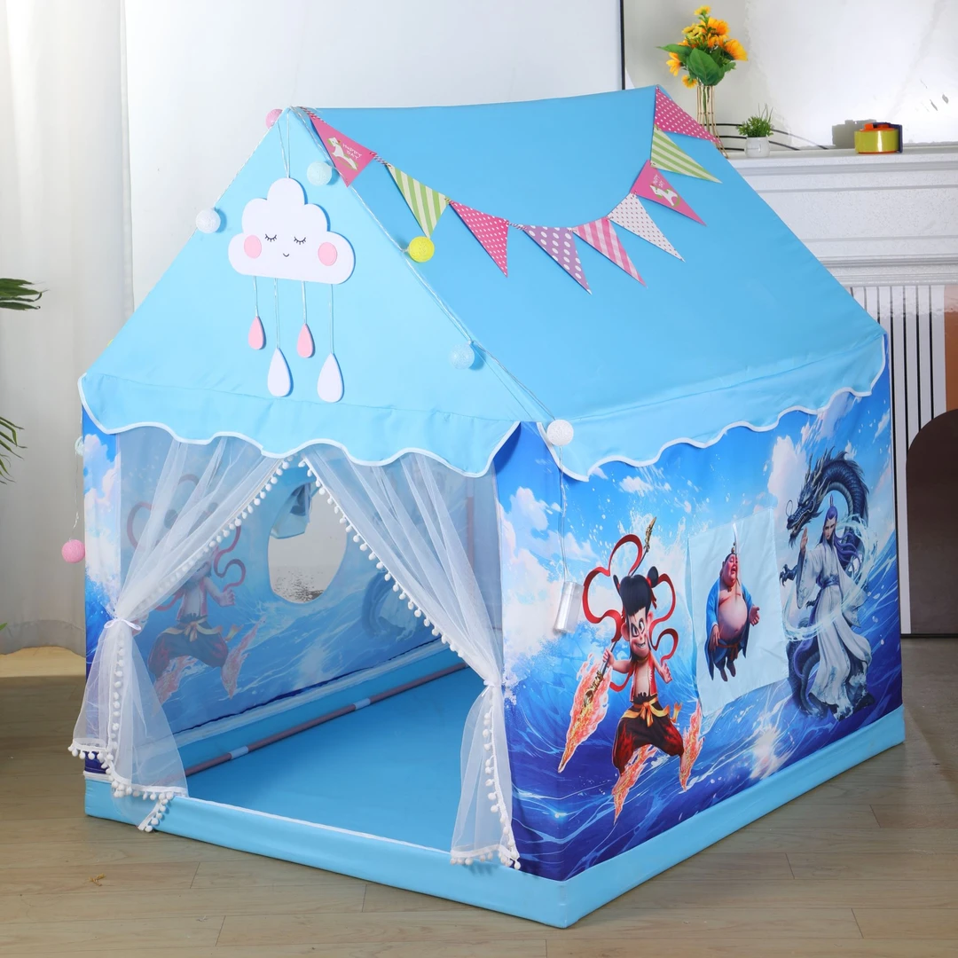 哪吒儿童室内帐篷男孩女孩互动小房子玩具城堡梦幻游戏屋生日礼物