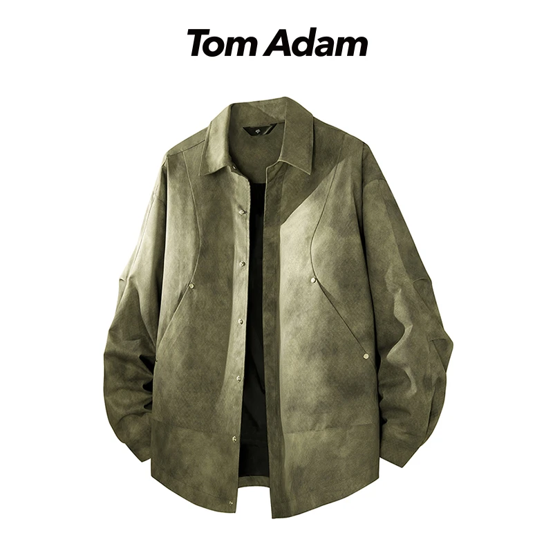 TOMADAM秋季新款夹克高级感百搭翻领工装防风美式复古潮牌外套
