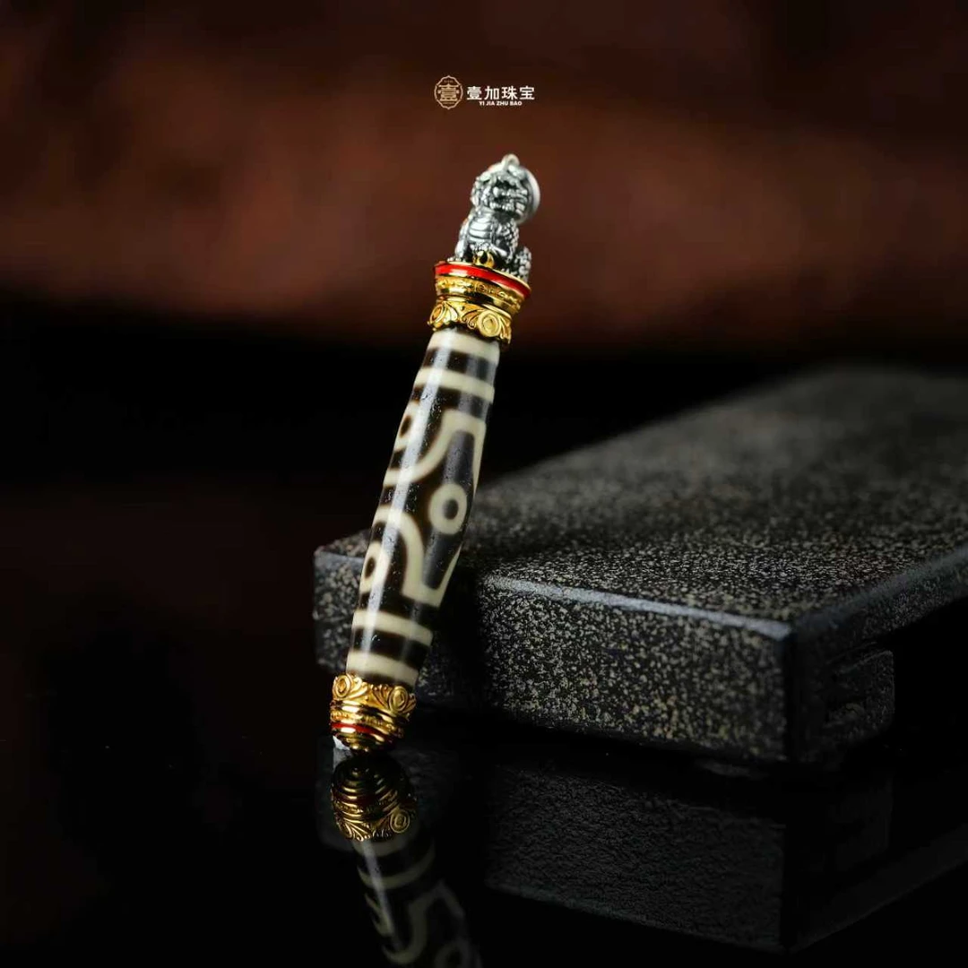 壹加林妹妹 | 玛瑙貔貅十字六眼竖款银镶吊坠多样性发其一