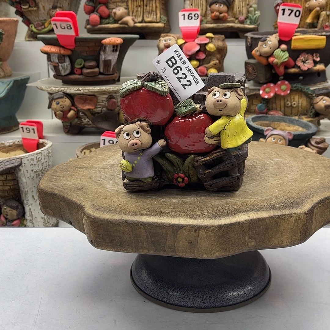 花盆622嘻哈粗陶手捏