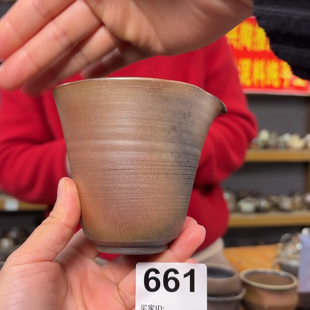 杯男**装坭兴陶柴烧全手工原矿泥料杯